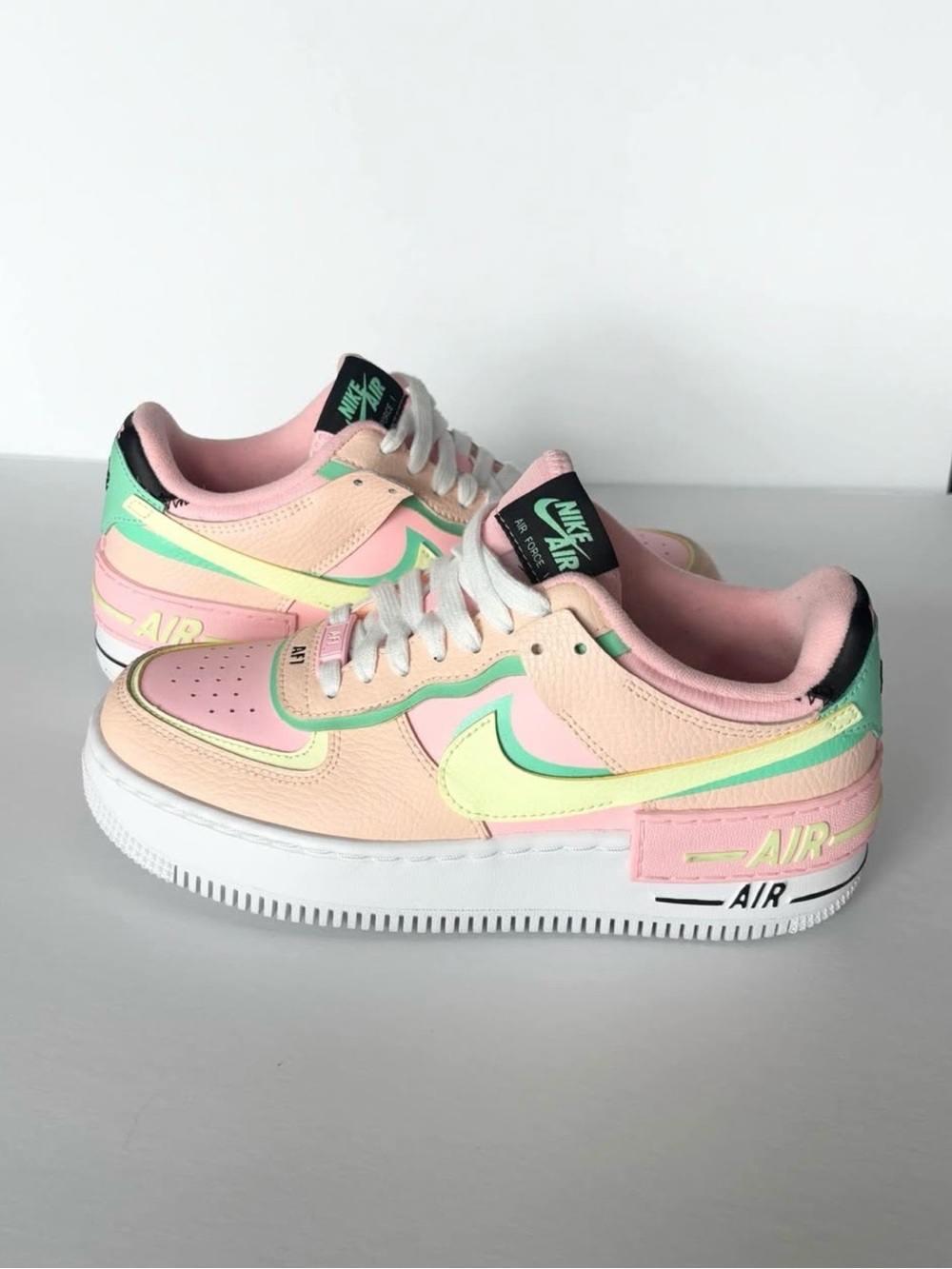 Nike Air Force 1 Shadow Arctic Punch/Crimson Tint/Green Glow/Barely Volt. 7.5 - Picture 3 of 5